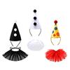 Halloween Clown Cosplay Kostuum Set met Puntige Hoed Hoofdband en Ruchekraag Decoratief Accessoire voor Feest Verkleden en Foto Kleding