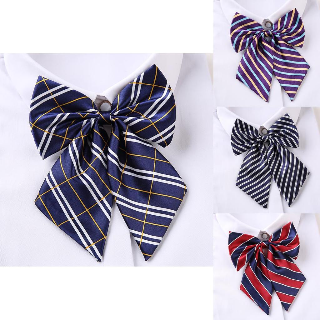 Professional Blended Fabric Neck Flower With Striped Pattern For Office Uniforms And Hospitality