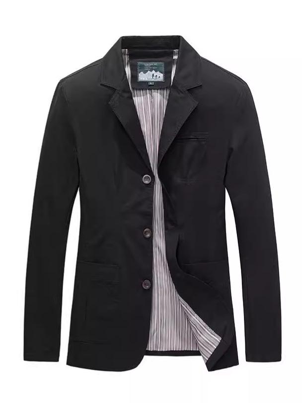 Men's Plus Size Cotton Outdoor Business Casual Jacket - Autumn/Winter Fashion