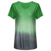 Women's Casual  Gradient Color Short Sleeved T-Shirt Tunic Blouse Tops