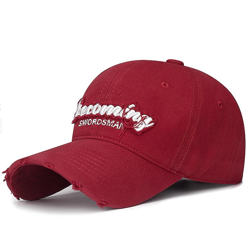 Outdoor Cap Women's Youth Hole Patch Baseball Cap Embroidery Sunhat