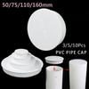 3/5/10pcs Useful Hardware Round Hose End Connectors Fall Tube Insert Plugs PVC Pipe Cap Decor Covers