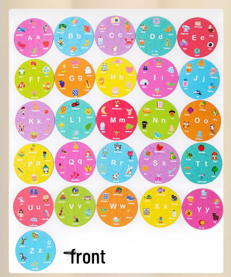 CPCE Kids' Double-Sided Animal Alphabet Puzzle & Parent-Child Interactive Board Game