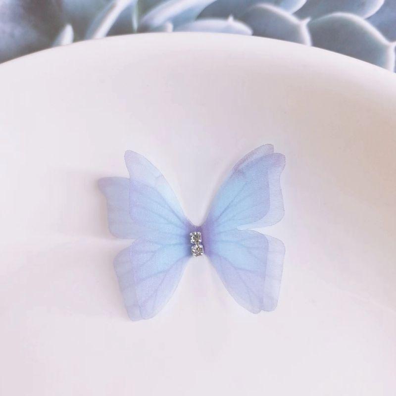 New Cute Princess Mesh Double-layer Butterfly Lovely Girls Hairpins Children Headwear Hairgrip Hair Clips Hair Accessories