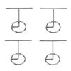 4pcs T Shaped Earring Display Stand Jewellery Display Stand Photo Props T Shape Slotted Necklace Stand for Store Closet