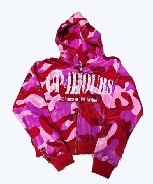 European and American 2025 American Graffiti Print Unisex Loose Casual Zipper Hoodie Trendy Brand