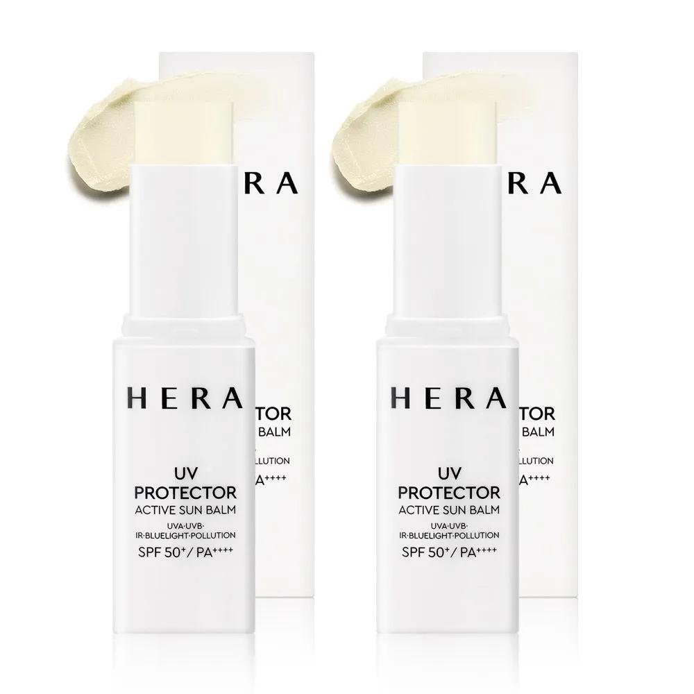 Hera UV Protector Active Солнцезащитный Бальзам 10г Увлажняющий Сияние Гипоаллергенный Солнцезащитный Средство Солнцезащитный Стикер (2 палочки)