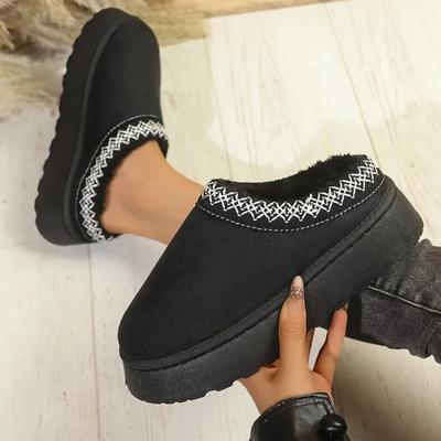 Women's Plush Warm Winter Fashion Baotou Cotton Slippers 2024 Selling Classic Suede Design Comfortable Thick-soled Home Slippers
