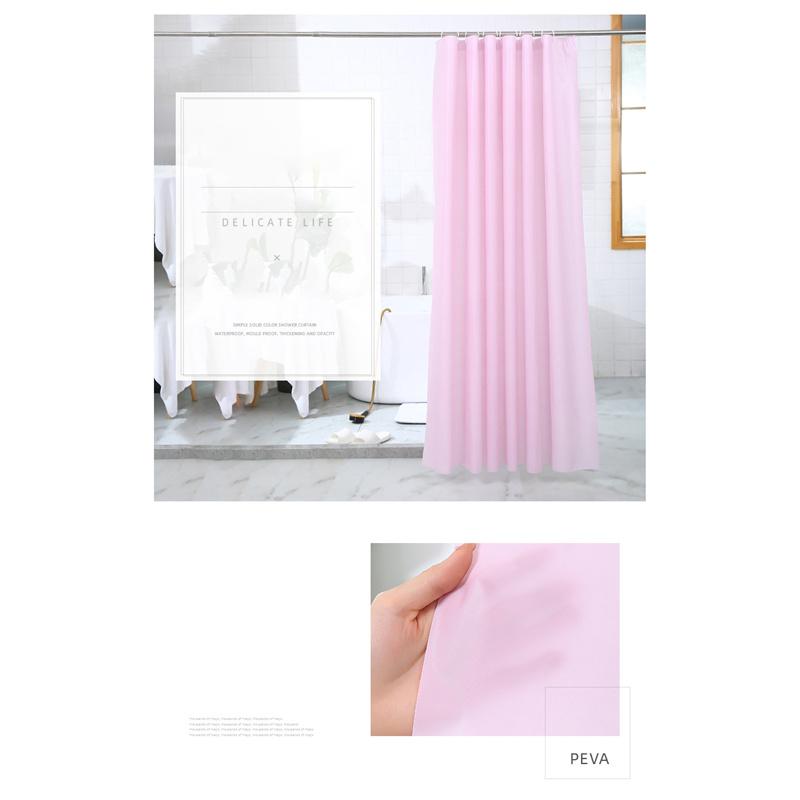 180*180cm Solid Color PEVA Bathroom Waterproof Mildew Proof Fabric Partition Curtain Shower Curtain Home Decor
