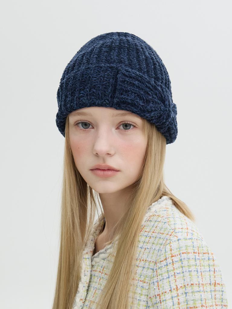 Beulaunhaes Rosette Beanie - Denim Yarn