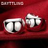 High Quality 925 Sterling Silver 20MM Fine Ball Hoop Earrings For Women Wedding Charm Earrings Wife Birthday Gift Jewelry