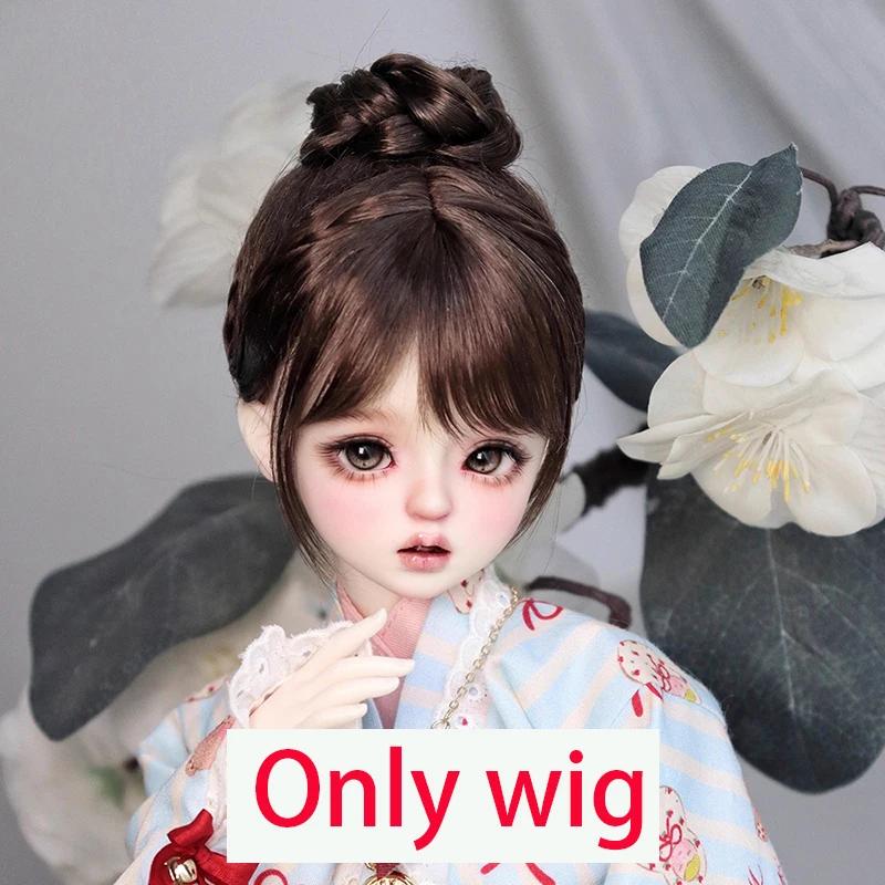 

Парик Awen BJD из смешанного мохера 1/6, 1/4, 1/3BJD Милая челка Одиночный пучок для 30, 40, 60 см SD/DD шарнирной куклы Аксессуары для волос for 15.5-17.5cm head
