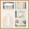 Cat Scratching Post, Sisal and Plush, Hanging Ball, 41 x 41 x 81 cm, White and Cream