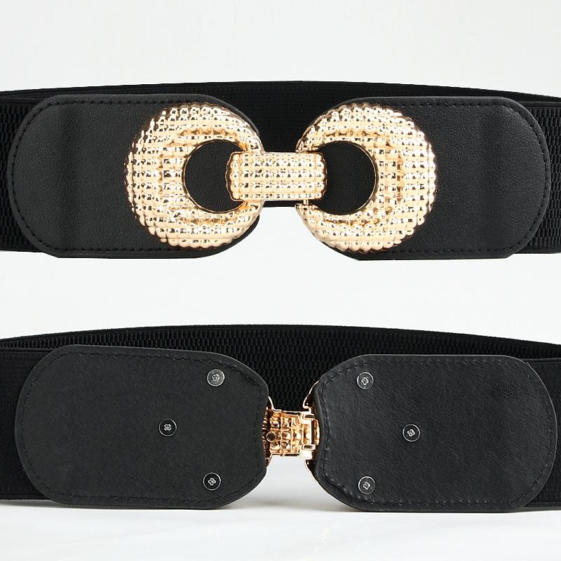 New Exterior Dress Waist Seal Fashionable and Versatile Stretch Wide Women's Belt Decorative Sweater Coat Elastic Belt