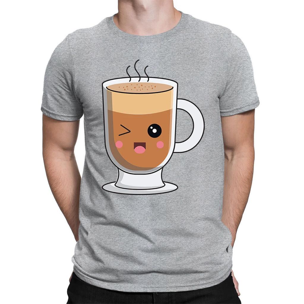 Coffee Glass Emoticon Caffeine Addicters Gift Funny Mens Womens T-Shirts 1#TA-25