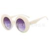 New thick-edged large round sunglasses exaggerated retro shape personalized niche street shooting catwalk outdoor sunglasses