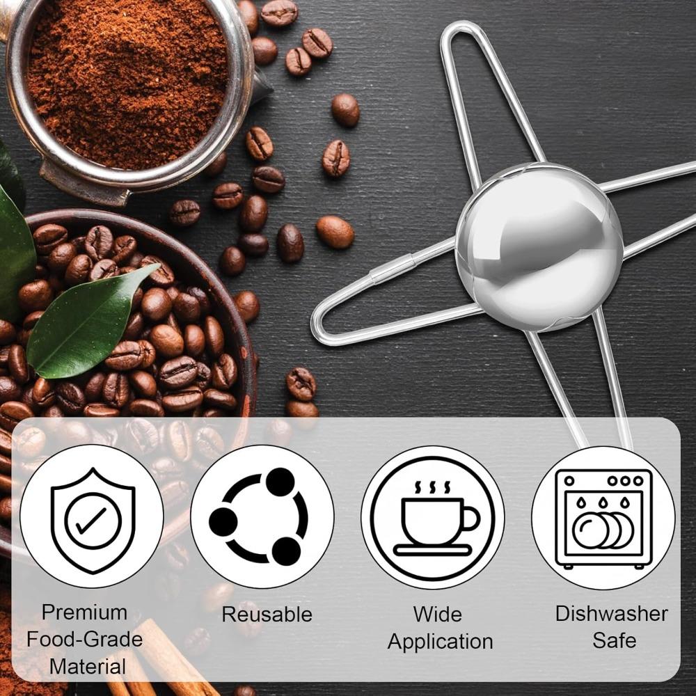 Coffee Cooling Tool Stainless Steel Coffee Cooling Ball Can Be Used Repeatedly To Enhance The Taste of Hand Brewed Coffee