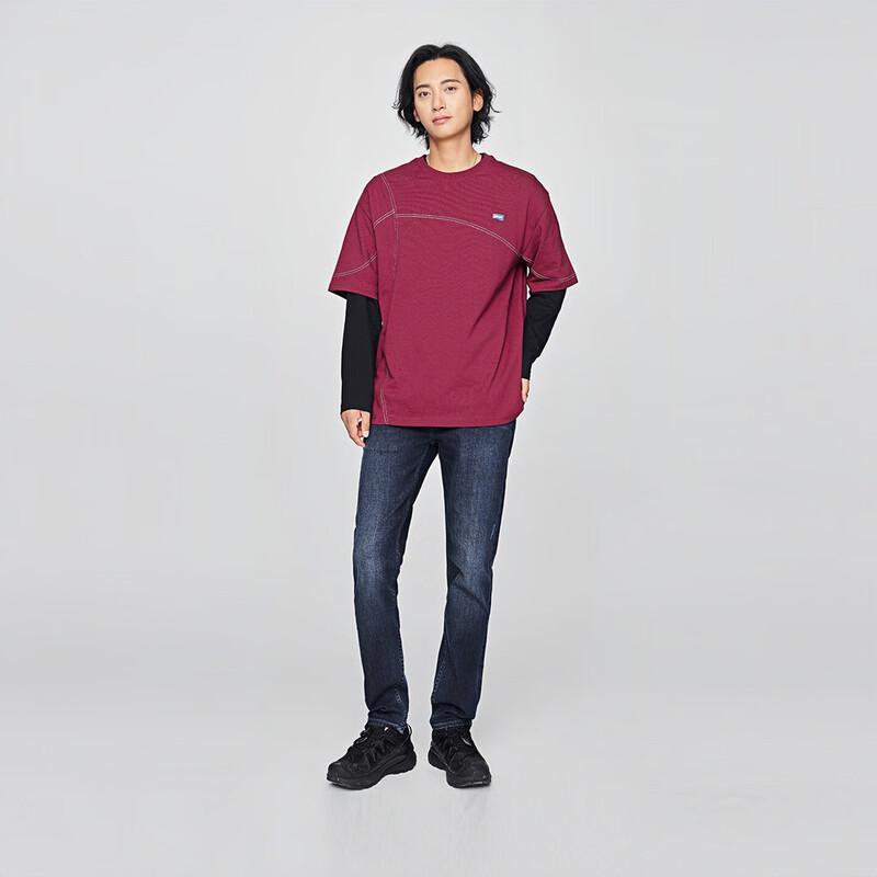 Lee Men's Dark Blue Tapered Mid-Rise Warm Jeans