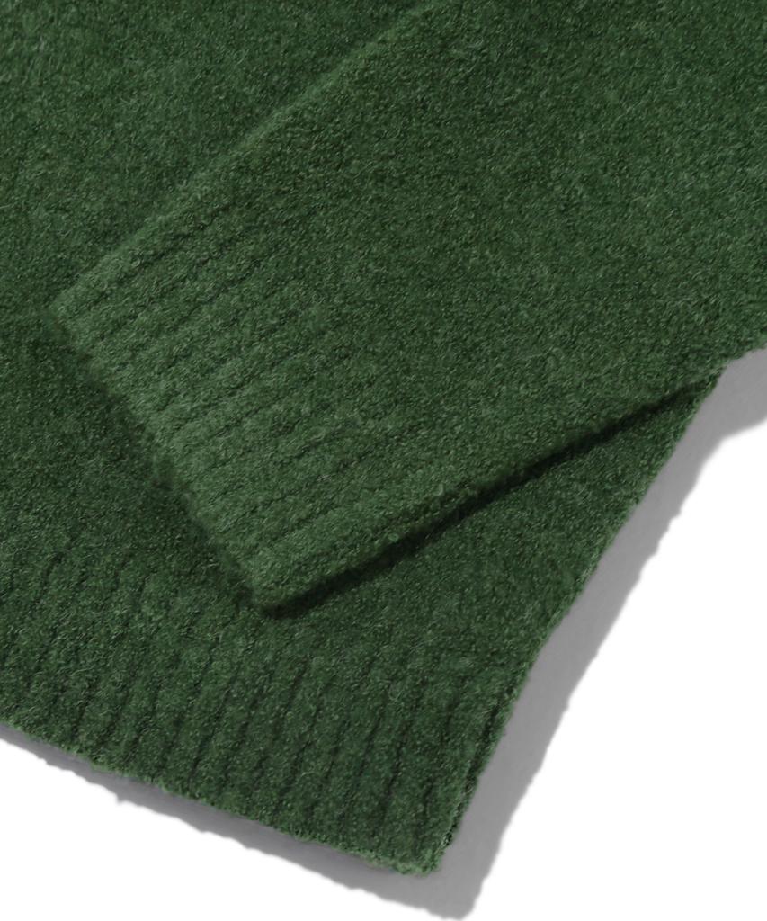 Trillion Wool Boucle Collar Cardigan Knit (Forest Green)
