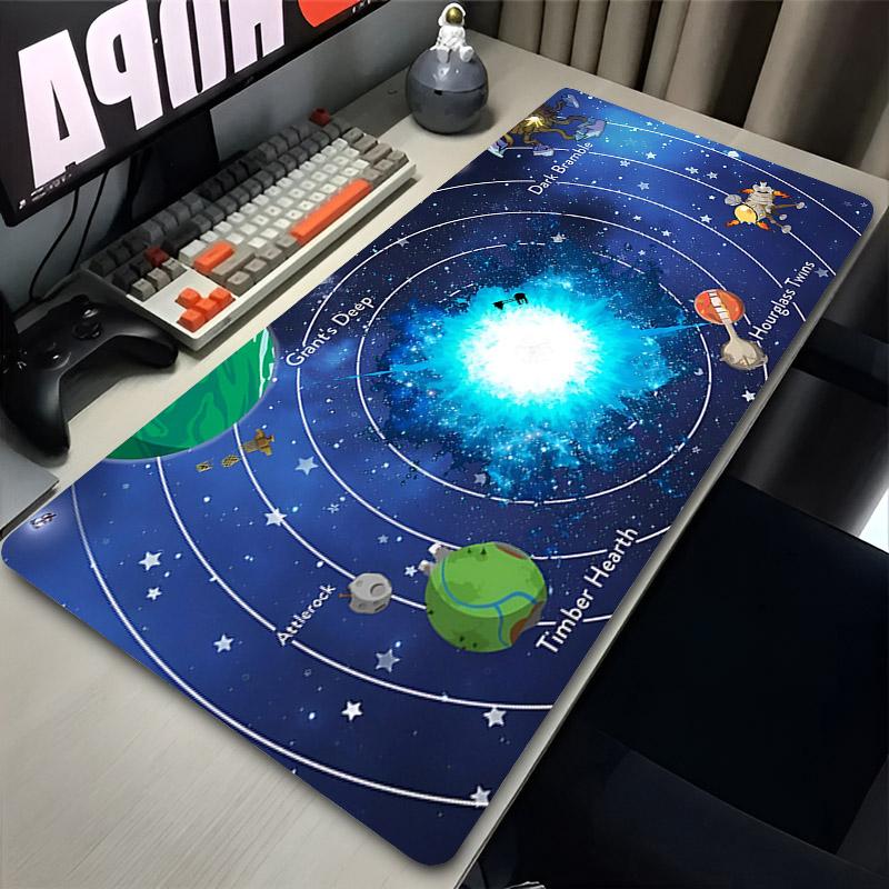 Large Mouse Pad Outer Wilds Laptop Gamer Desk Mat Rubber Extended Keyboard Rug Gaming Accessories Pc Mousepad Oversize Table Pad