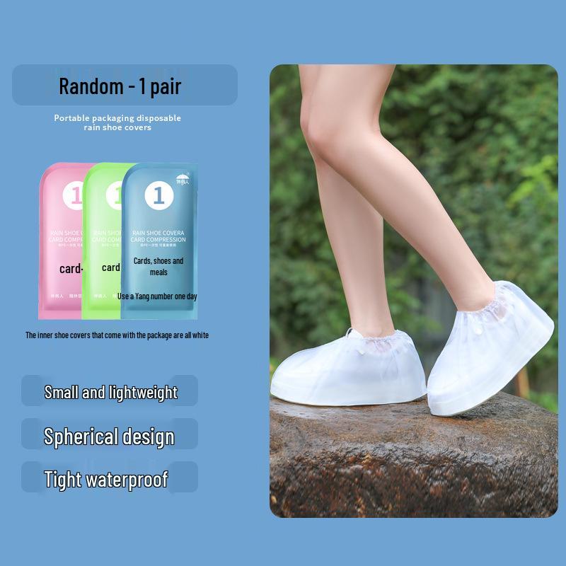 Thickened Waterproof Non-Slip Reusable Rain Shoe Covers for Adults & Children
