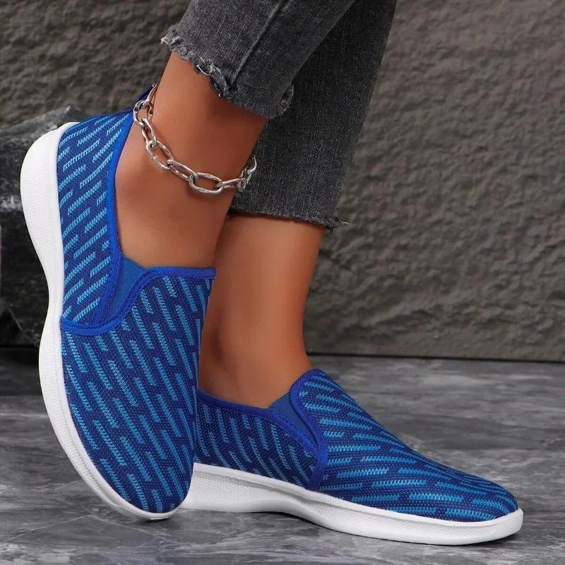 2024 New Color Matching Hot Selling Slip-on Breathable Spring and Autumn Women's Single Shoes Low Heel Women's Shoes