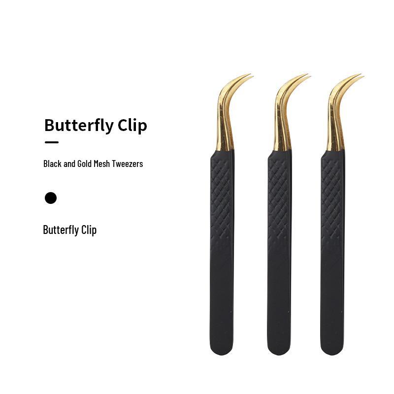 

Высокоточные пинцеты для ресниц «Черное золото» - Нержавеющая сталь для наращивания и наращивания