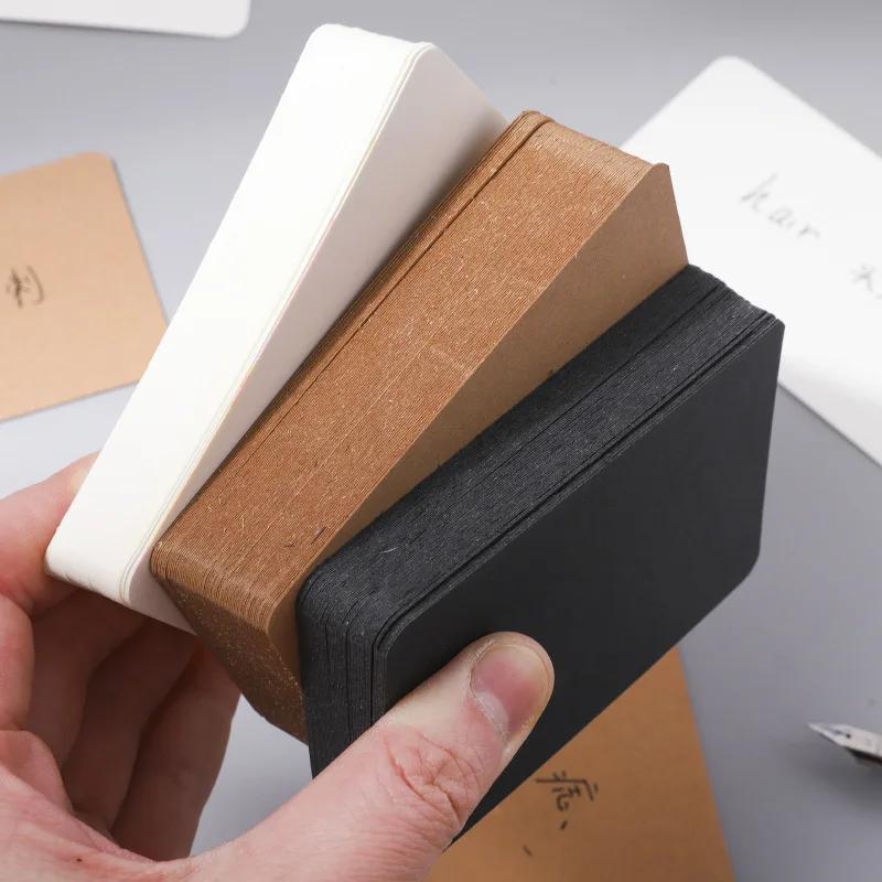 102550pcs 12.6x7.6cm Retro Kraft Paper Blank Hand Drawn Cards Double Sided Word Card DIY Greeting Invitation Card Message Card