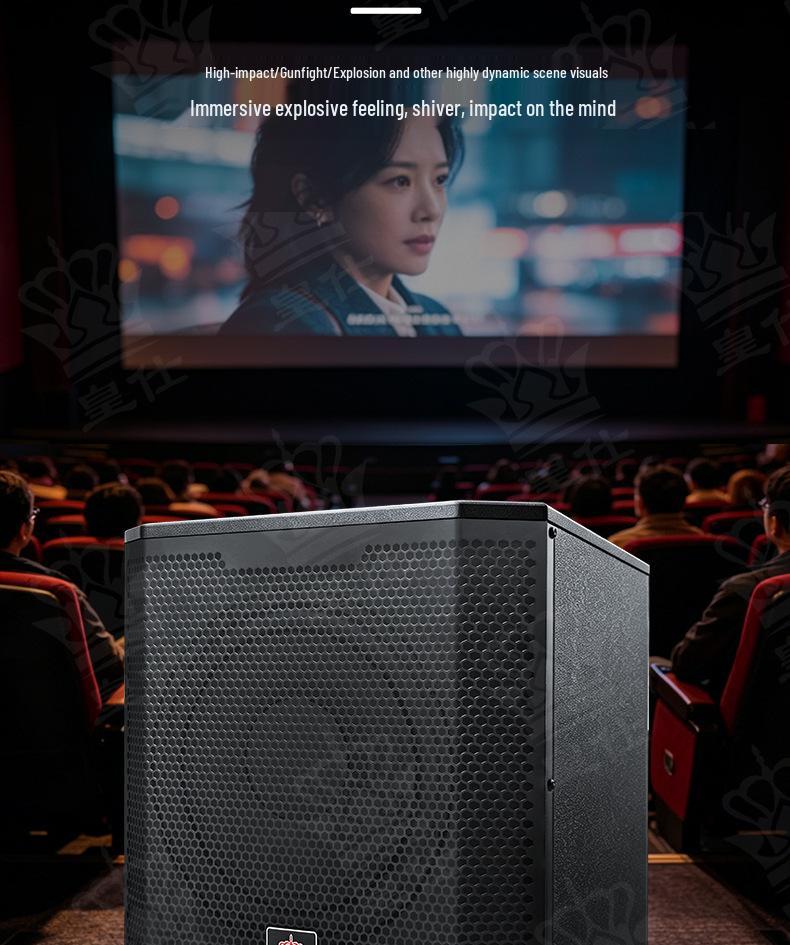 Huangshi Dual 12" High-Power Active Professional Stage Subwoofer with Super Bass