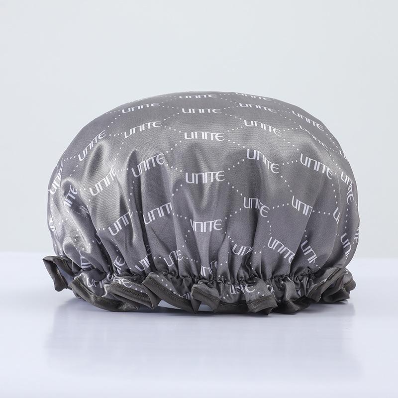 Double-Layer Waterproof Adult Bath & Hair Cap - Makeup, Kitchen, Anti-Oil, Thickened; Customizable Logo