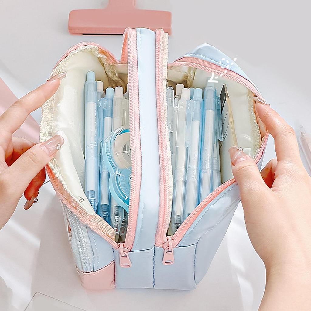 Pencil Case Large Capacity Pencil Pouch Handheld Pen Bag Portable  Multifunctional Student Stationery Storage Bag for School
