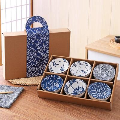 Blue and White Porcelain Bowl Set