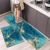 1Pcs Anti Fatigue Kitchen Rugs, OneHouse Marble Print Waterproof Non-Slip Thick Cushioned Kitchen Mat Heavy Duty Comfort Standing Mat for Kitchen