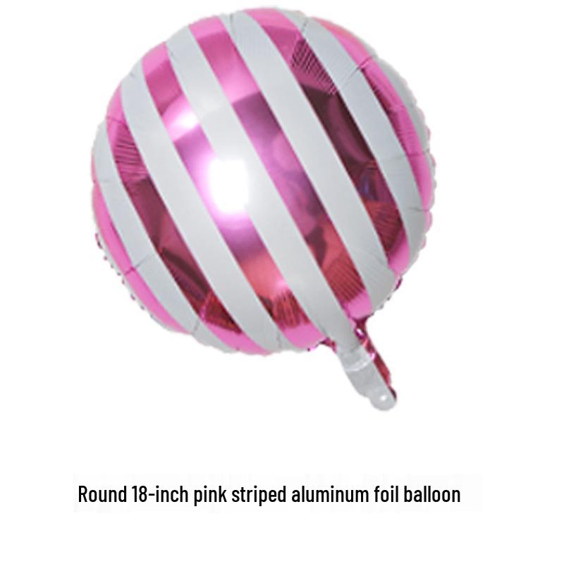 18" Aluminum Foil Pinwheel Candy Lollipop Balloon - Birthday & Christmas Party Decoration