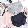 Roupa íntima feminina japonesa Plus Size de Cintura Alta, Renda Sedosa, Sem Costura