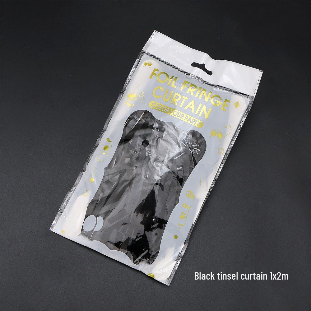 2x1m Gold Tinsel Fringe Curtain for Parties, Weddings & Photos