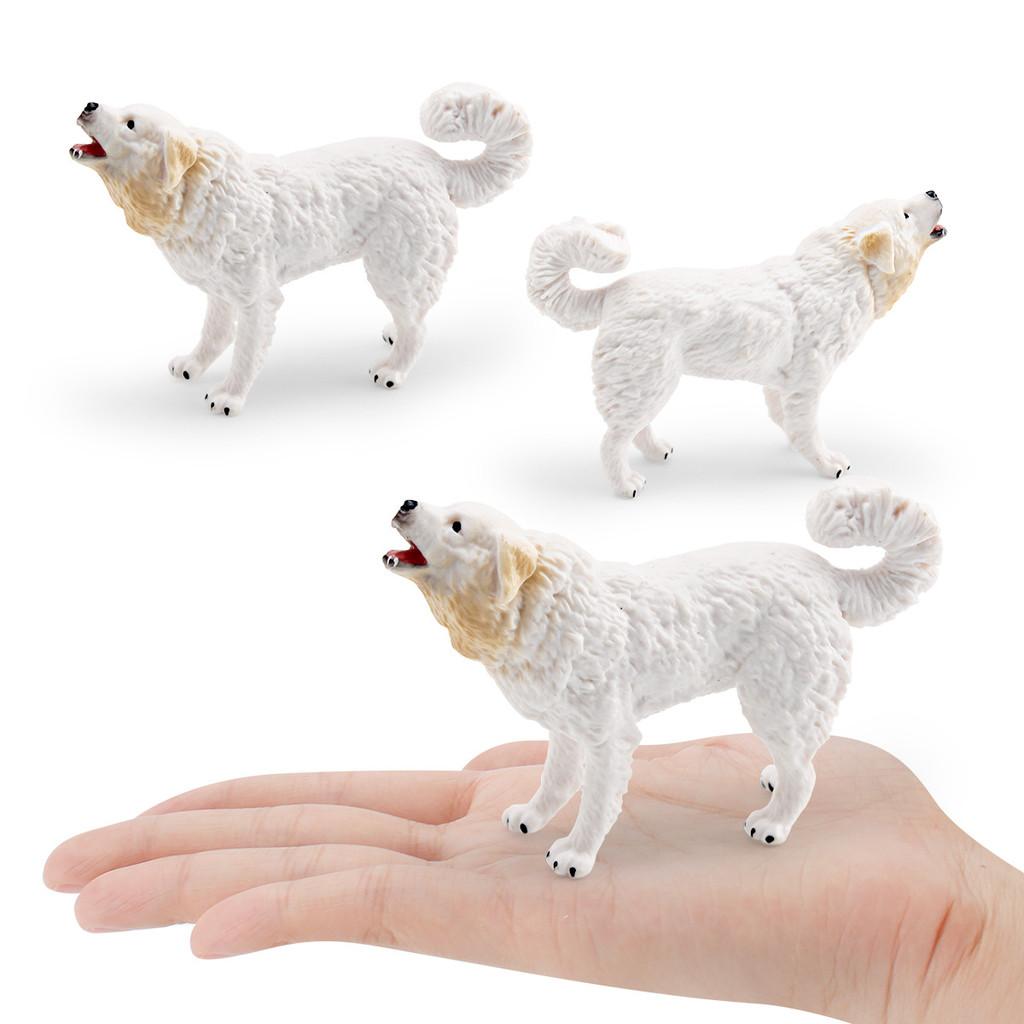 Pvc Realistic Pyrenees Mountain Dog Figure Toy For Childrens Learning And Home Decor