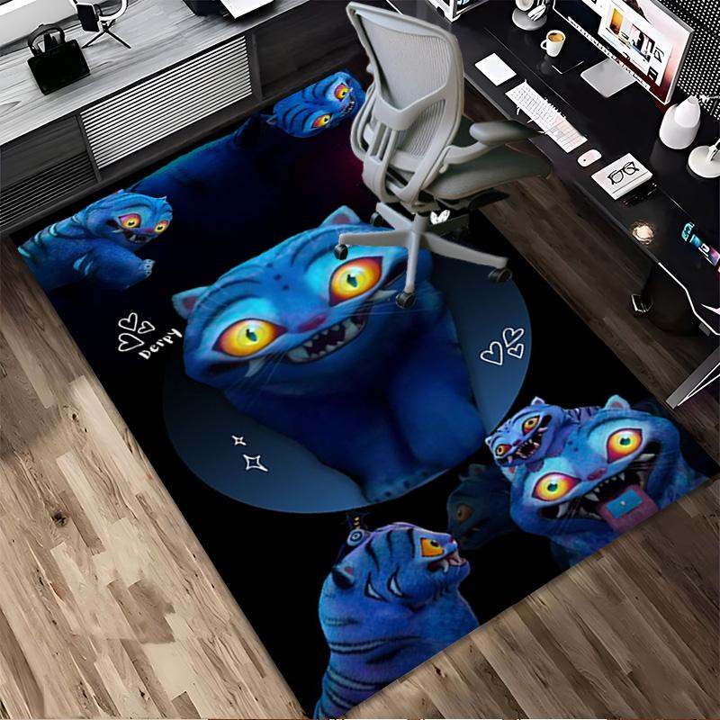 Blue Cat Living Room Non-Slip Area Rug Soft Carpet for Bedroom Game Playroom Sofa Office Home Decor Doormat Christmas Gift C9211320