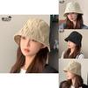 Cotton Pleated Bucket Hat For Fall Winter Fashion Women