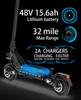 DriveTron DT10 Electric Scooter: 48V 15.6Ah Battery, 50km/h, 55km Range, 1000W Motor, NFC Start, Foldable