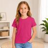 Kids Color Short Sleeve Round Neck T-Shirt for Everyday Casual Wear