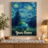 Bulbasaur Custom Name Diamond Painting Personalized 5D Full Drill DIY Diamond Art Home Decor