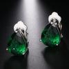 Pear Drop Clip On Earrings Colorful Party Wedding Earrings for Women Fashion Jewelry