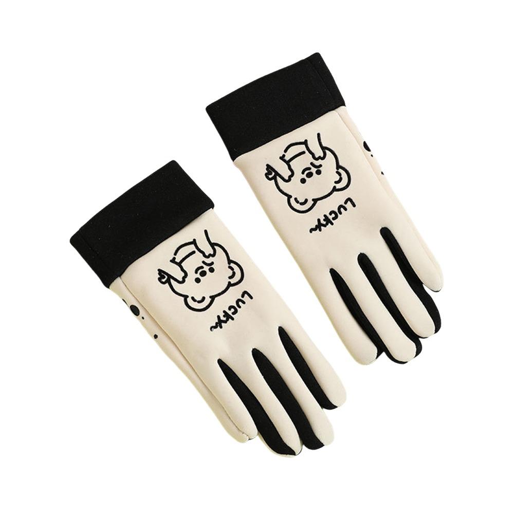 Mănuși pentru copii căptușite cu fleece, mănuși de desene animate pentru sporturi în aer liber, mănuși cu degete întregi pentru copii, cadou de Crăciun