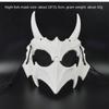 Half Face Skull Mask with Long Teeth Demon Skeleton Design for Party Halloween Cosplay Costume Prop Terror Masquarade Mask