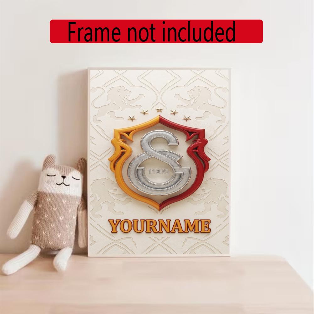 Galatasaray Customize Your Name Diamond Painting Round Diamond Rhinestones Mosaic Diamond Embroidery Wall Paintings Rhinestones Gift Frameless
