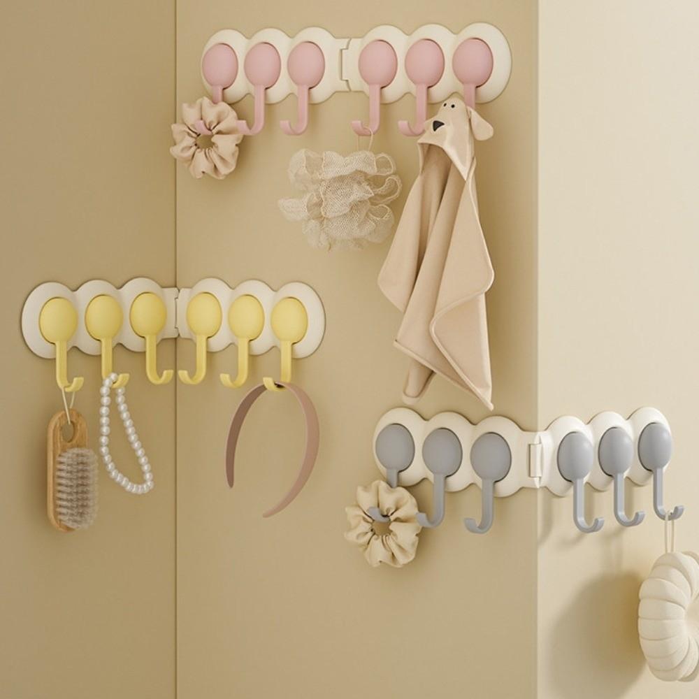 ABS Wall Hooks Wall Mounted Punch-free Hanger Multi-functional Rotating Corner Hook  Living Room