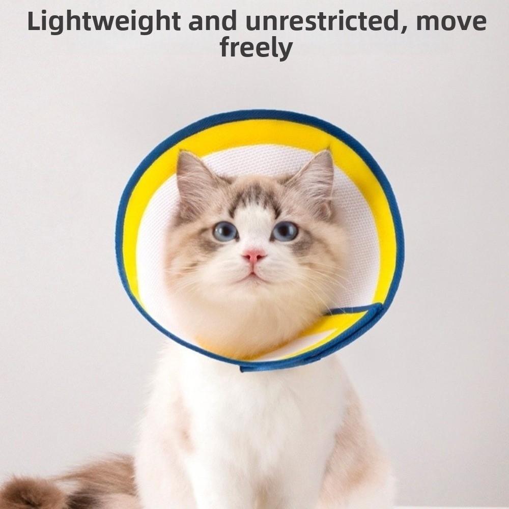 Breathable Cat Cone Collar Mesh Pet Protective Collar Pet Elizabethan Collars  Pet Accessories