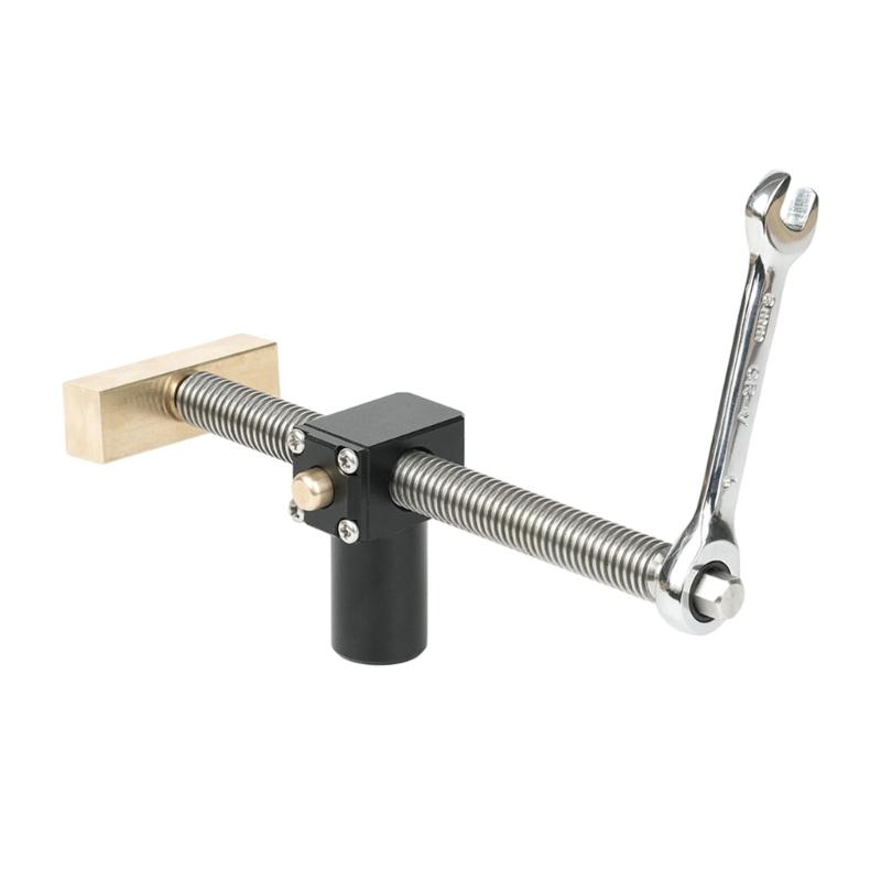 Woodworking Desktop Clip Fast Fixed Clip Clamp Brass Fixture Vise for 19/20mm Dog Hole Joinery Woodworking Benches Tools