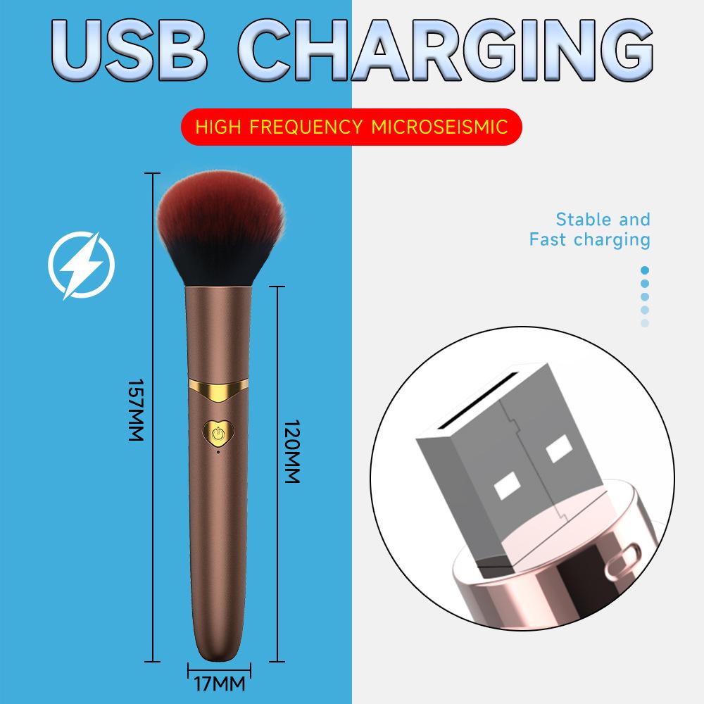 Multi-Frequency Vibrating Makeup Brush for Women - A Mini Body-Insertion Massager and Self-Pleasure Tool